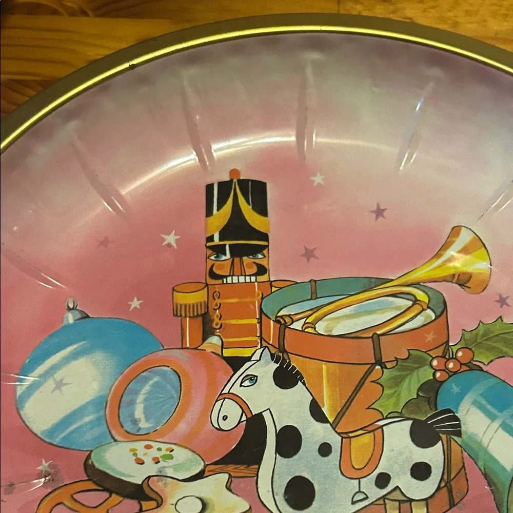 HP Gold and Silver‎ tin  Star cookie Plate Vintage